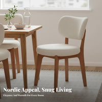 Nordic Design Upholstered Side Seat Modern Design Dining Chair Soft Padding Home Furniture Mid-1900s-Century Inspired for Homeowners, Families, Office Managers, Restaurant, Kitchen, Living Room