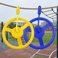 Hanging Steering Wheel Outdoor Steering Wheel with Rope Replacement Play Accessory for Kids, Children, Playground, Backyard, Obstacle Course