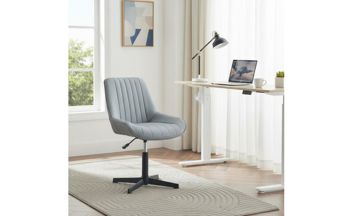 Ergonomic Support Adjustable Height Study Chair Light Luxury Design Upholstered Vanity Stool for Bedroom