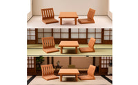 3 Pieces Dollhouse Furniture with Table and Chairs Compact Dollhouse Table and Chair Set Unique for Hobbyists, Collectors