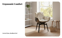 Contemporary Designer-Inspired anatomical spine Pedestal Chair rotate Function Dining Seat Modern Aesthetic Home Furniture Ergonomic spinerest for Interior Designers, Design aficionados, Reception Area, Kitchen, Living Room, book-alcove alcove