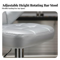 European Style Adjustable Backrest Stool 360-Degree Swivel Adjustable Pedestal Stool With Footrest Bar Chair Upholstered Seat for Cafe Owners, Receptionists, Homeowners, Reception Area, Counter, Kitchen Island, Dining Room