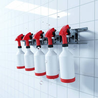 Wall Mount Spray Bottle Rack Sturdy-Duty Spray Bottle Holder Car Detailing Storage Rack Includes Mounting Hardware