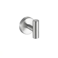 Brushed Stainless Steel Hardware Set, 6 Piece Towel Bar with Robe Hook, Fixtures for Powder Room Homeowners