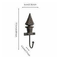 Rustic Hook with Mounting Screws Heavy Duty Decorative Wall Hooks Vintage Coat Hanger Hooks for Entryway