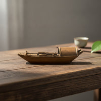Aquarium Boat Traditional Chinese Style Boat Ornament   for Aquatic Habitat