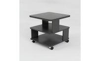 Modern Side Table with Storage Shelves Space-Saving Side Table with Glass Surface Minimalist Furniture Versatile for Small Areas