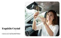 Sparkling Crystals Good Luck Car Charm Exquisite Design Good Luck Car Charm Easy to Hang for Gift Givers, Spirituality Enthusiasts