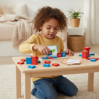 Kindergarten Wooden Blocks Spelling Game Interactive Word Spelling Game Basic Words Word Building Toy Tactile for Preschoolers, Homeschool, Classroom, Playroom