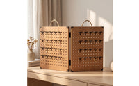 Jewelry Display Rack Portable Tabletop Pegboard Display Stand Hinged Jewelry Rack with Hooks for Retail Shops