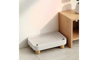Slatted Litter Box Platform with Wooden Legs Removable Litter Box Step with Wooden Base Compact Wear-Resistant for Cats