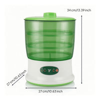 Bean Sprout Maker Electric Bean Sprout Machine Automatic Sprouter with Three Levels Countertop for Healthy Eaters, Kitchen