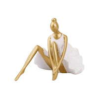 Ballerina Figurine Minimalist Ballet Girl Figurine Sculptural for Liquor Cabinet