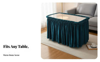 Soft and Comfortable Heated Table Cover Long-Lasting Heat Retention Mahjong Table Surround Anti-Pilling for Families, Adults, Winter, Dining
