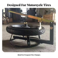 Heavy-Duty Manual Motorcycle Tire Changer High-Strength Metal Motorcycle Tire Bead Breaker Wear Resistant for Mechanics, Workshop, Garage