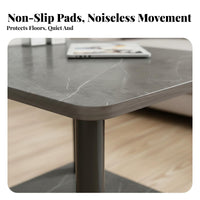 Minimalist Design Two-Tier Rectangular Table Versatile Functionality Nightstand Nordic Design Household Furniture Sturdy Construction for Apartment Dwellers, Homeowners, Students, Living Room, Small Areas, Home Office, Entryway