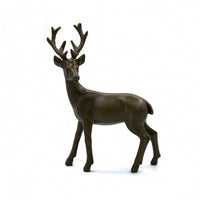 Deer Figurine Standing Deer Statue Compact Decor for Shelf, Mantel, Christmas