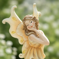 Kneeling Fairy Statue Whimsical Fairy Figurine with Appendages Elegant Ornament for Gardeners, Collectors, Bonsai