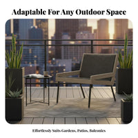 Weather-Resistant Woven Wood Frame Seating Set Water pads Outdoor Furniture Zippered pad protective stratums Patio Lounge Group Modern Stylish Appearance for Business Owners, guest services Managers, Garden, Balcony, Terrace, Backyard
