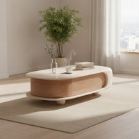 Coffee Table with Storage Low-Profile Minimalist Coffee Table Modern Furniture for Living Room, Lounge