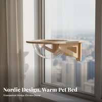 Suction Holder Feline Capsule Drillless Mounting Installation Window Resting Lofelineion Space Saving Pet Furniture for Apartment Dwellers, Indoors