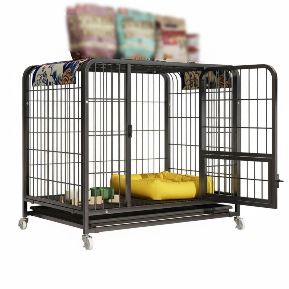 Optional Toilet Area personalizedizable Pet Fence Spacious Interior personalizedizable Wire Kennel Multi-Functional Dog Crate Easy to Clean for Cat Owners, Isolation, Indoors, Living Room, outsidedoors