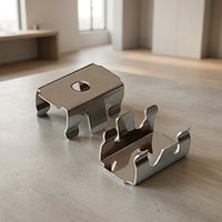 Stainless Steel Clips for Under Cabinet Lighting and Shelf Lighting, Screwless Fixed Buckle for Cabinet Lighting, DIY LED Lights, Silver Pack