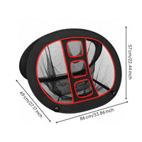 Foldable Golf Practice Net with Target Portable Fold-up Golf Net Compact Quick Setup for Golfers, Beginners, Home, Backyard
