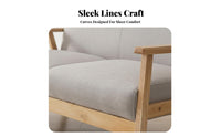 Japanese aesthetic Wood Frame Armchair Retro Design Sofa Modern Minimalist Couch space-saving Size for Apartment Dwellers, Office Managers, Business Owners, Living Room, Homestay, Reception Area, Bedroom