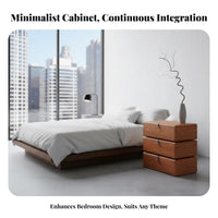 Minimalist Design Rotating Bedside Cabinet pivot Top Nightstand Creative Shape Bedroom Furniture Space-Saving for homeowners, Apartment Dwellers, Students, Dorm Room, Home Office