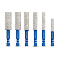 6 Pieces Abrasive Diamond Hole Saw Brazed Hole Saw with Hex Shank Secure Dry Drill Bit Long-Lasting for Tilers, DIYers
