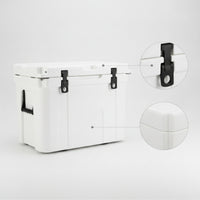 Large-Capacity Insulated Cooler Box Leakproof Cooler with Drain Plug Outdoor Portable Cool Box for Campers, Camping, Fishing