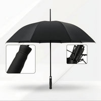 Oversized Large Canopy Umbrella Waterproof Umbrella with Straight Handle Windproof Water-Resistant for Golfers, Couples, Commuters