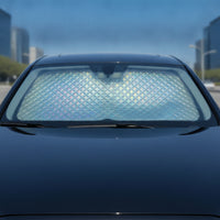 Universal-Fit Windshield Sunshade with Storage Bag Foldable Car Sunshade with Storage Pouch Reflective Car Windshield Sun Shade Compact for Drivers, Commuters, Outdoor Parking