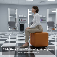 Comfortable dense-fill pad Upholstered Backless Bench Space-Saving 3-Seater Padded Bench Multi-Purpose Commercial Seating Sturdy frame for Business Owners, Homeowners, Waiting Room, Salon, Reception Area, Office