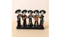 Mariachi Skeleton Figurine Halloween Skeleton Band Members Figurine Decorative Tabletop Decor for Collectors, Hosts, Day of the Dead, Mantel, Party
