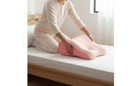 Pressure Relief Hip Elevation Pillow Soft and Breathable Ergonomic Body Inclined High-Rebound Core Prone Reading Lounger Removable Washable Cover for Bedroom