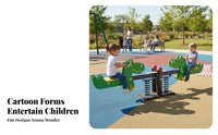 Rocking Seesaw Two-Seater 2-Person Seesaw Promotes Balance and Coordination Playground Equipment for children, Preschoolers, Kindergarten, playground, backyardyard
