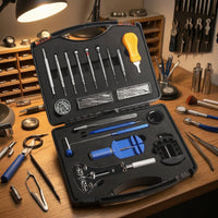 Watch Repair Kit Complete Watch Tool Set with Case Comprehensive for Watchmakers, Collectors, Strap Adjustment, Home Workbench
