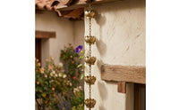 Openwork Flower Rain Chain Soothing Sound Gutter Rain Chain Rust-Resistant Outdoor Decor Anti-Corrosion