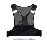 Water-Resistant Pocket Running Chest Bag Phone Holder Adjustable Fit Reflective Running Vest Hidden Design Lightweight Phone Holder Vest for Athletes, Cyclists, Travelers, Long-Distance Race, Workout