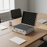 Multi-Purpose Aluminum Carrying Case Lockable Latches Aluminum Briefcase Portable for Professionals, Technicians, Travel, Job Site