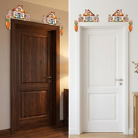 Wooden Bunny Door Frame Decoration Colorful Easter Door Corner Decoration Bright Colors Right Angle Easter Sign for Families, Kids, Living Room, Home