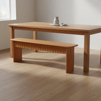 Multi-Functional Solid Wood Dining Bench Mortise and Tenon Joinery Japanese Design Entryway Bench Household Furniture for Hallway