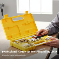 Portable Storage Case 1/2 Inch Drive Socket Set High Force Pneumatic Impulse Socket Set Heavy-Duty Construction for DIY Enthusiasts, Garage