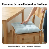 Cartoon Monster Seat Cushion Soft & Comfortable Non-Slip Seat Pad Thickly Padded Tufted Chair Cushion for Kids, Students, Office, Bedroom, Classroom