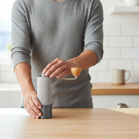 Manual Coffee Grinder Lightweight Hand Burr Grinder Hand Crank Coffee Mill All-Metal Frame Kitchen Gadget Double Bearing System