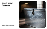 Metal Tool Chest Large Capacity Lockable Tool Case Portable Steel Tool Organizer Sturdy-Duty Galvanized Steel Box Rust-Resistant