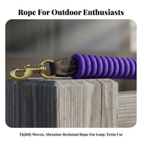 Horse Lead with Brass Snap Long-Lasting Equestrian Lead Line Livestock Equipment Reinforced Hand-Ergonomic for Riders, Stable