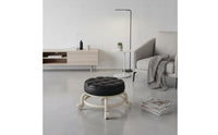 Low Round Stool with Wheels Multifunctional Low Round Rolling Stool Padded Creeper Seat Easy to Install Small Footstool